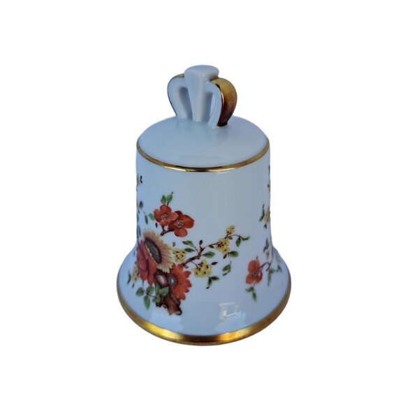 AK Kaiser Porcelain Collectible Bell Danbury Mint Flowers Pheasant Bird Vintage - Picture 6 of 13